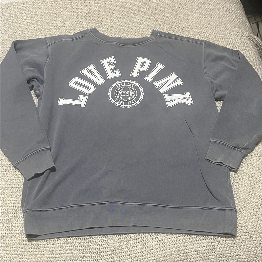 PINK Victoria's Secret Charcoal Crew Neck Sweater